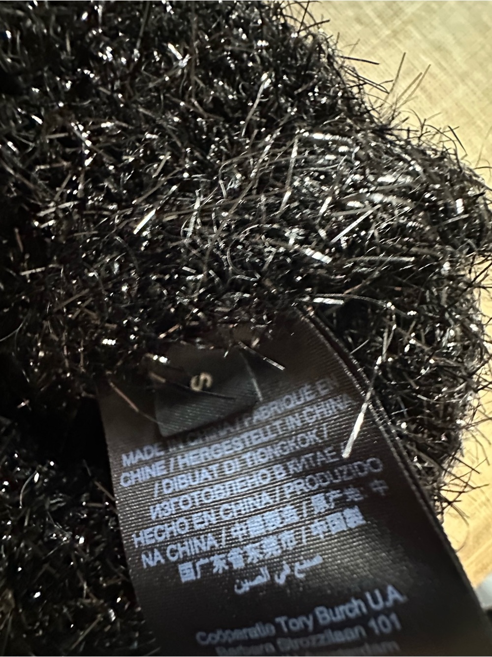 Tory Burch Black Fuzzy Crewneck Sweater - Picture 5 of 11